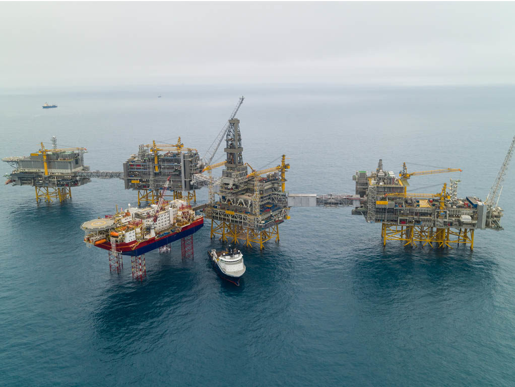 Johan Sverdrup oil field in the North Sea Johan Sverdrup oil field in the North Sea